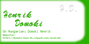 henrik domoki business card